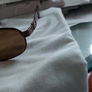 Fendi sunglasses brown brass temples